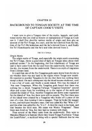 background to tongan society at the time of captain cook's visits