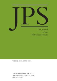 The Journal of the Polynesian Society - The University of Auckland