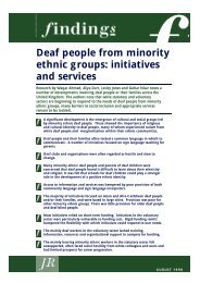 Deafness and ethnicity - Joseph Rowntree Foundation