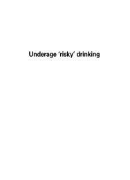 Underage 'risky' drinking - Joseph Rowntree Foundation