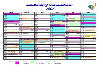 2007 JRK-Moosburg Termin-Kalender