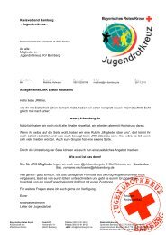 Kreisverband Bamberg - Jugendrotkreuz - Anlegen eines JRK E ...