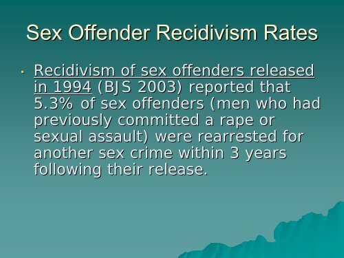 Delaware Juvenile Sex Offender Recidivism