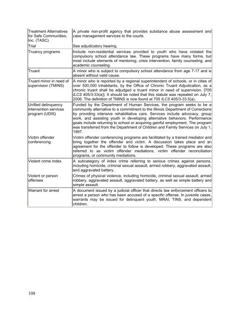 Juvenile Justice System and Risk Factor Data - Illinois Criminal ...