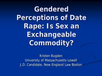 Gendered Perceptions of Date Rape: Is Sex an Exchangeable ...