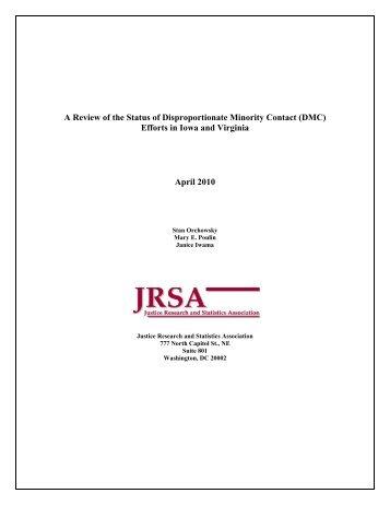 A Review of the Status of DMC Efforts in Iowa and Virginia - April 2010