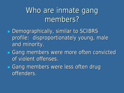 Gangs in South Carolina