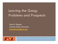 Leaving the Gang: Problems and Prospects