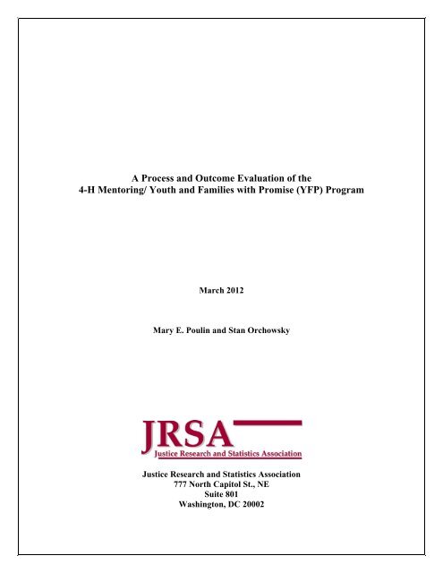 A Process and Outcome Evaluation of the 4-H Mentoring/ Youth and ...