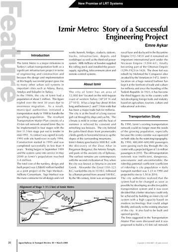 Izmir Metro: Story of a Successful Engineering Project - JRTR.net