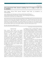 Three-dimensional finite element modeling from CT images of tooth ...