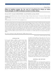 Effect of additive metals, Sn, Ga, and In in Ag-Pd-Au-Cu alloys on ...