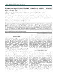 Effect of preliminary irradiation on the bond strength between a ...