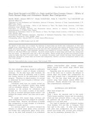 Shear Bond Strength and FEM of a Resin-modified Glass Ionomer ...