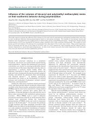 Influence of the volumes of bis-acryl and poly(methyl methacrylate ...