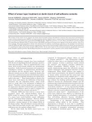 Effect of smear layer treatment on dentin bond of self-adhesive ...