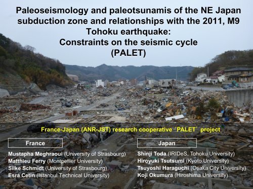 Paleoseismology and paleotsunamis of the NE Japan subduction ...