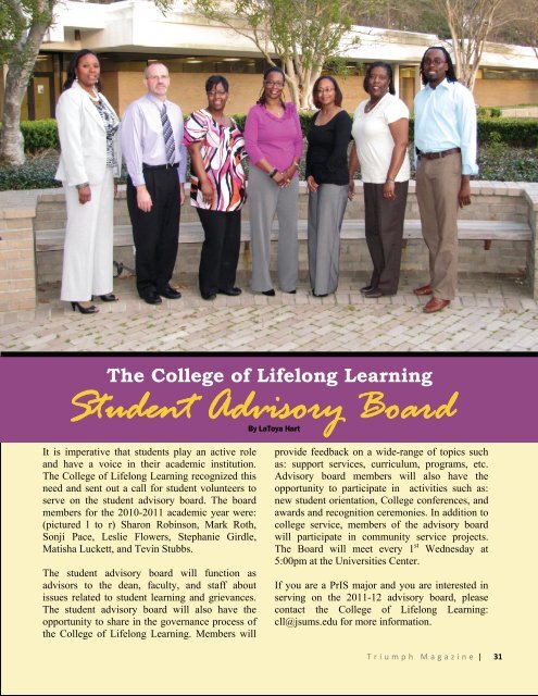 The College of Lifelong Learning - Jackson State University
