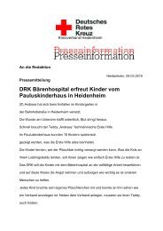 DRK Bärenhospital erfreut Kinder vom ... - Drk-Heidenheim