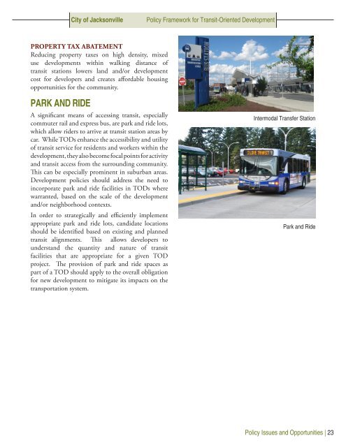 Policy Framework - Jacksonville Transportation Authority