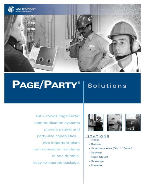 page party solutions - GAI-Tronics