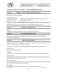 MATERIAL SAFETY DATA SHEET: HST HUMIDISORB PACKETS ...