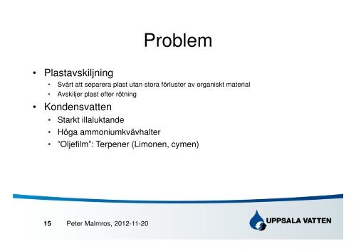 Ökad biogasproduktion från matavfall ur ett praktiskt perspektiv - Jti