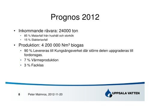 Ökad biogasproduktion från matavfall ur ett praktiskt perspektiv - Jti