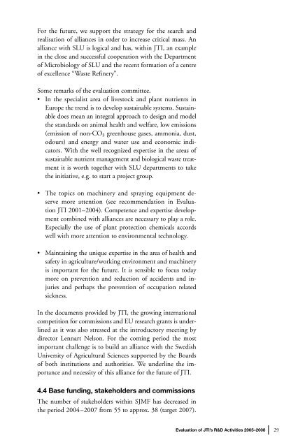 Evaluation of JTI's R&D Activities 2005–2008 - Formas