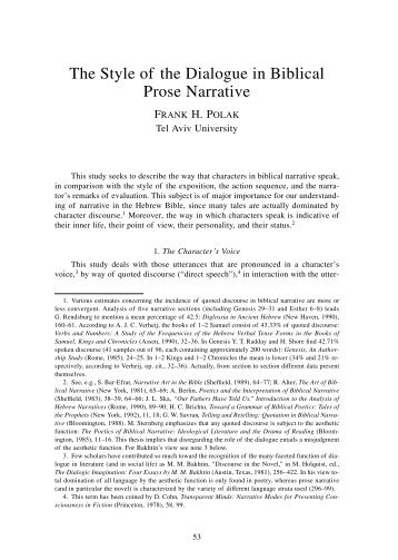 Narrative essay with dialogue