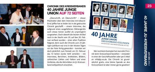 JUNGES2013.1 40 JahrE JU-krEiSvErband - Junge Union ...