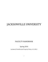 Faculty Handbook - Jacksonville University