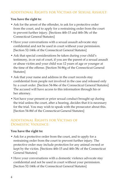 Rights of Crime Victims in Connecticut - Connecticut Judicial Branch