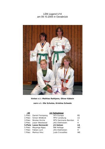 LEM U14 m/w - Judo-Gemeinschaft-Uelzen