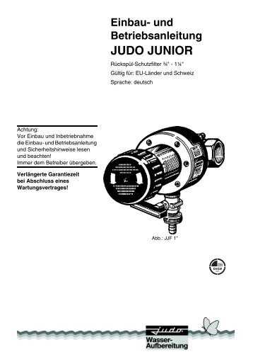 Einbau- und Betriebsanleitung JUDO JUNIOR
