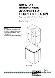 und Betriebsanleitung JUDO HEIFI-SOFT REGENERIERSTATION