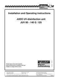 Installation and Operating instructions JUDO UV-disinfection unit ...