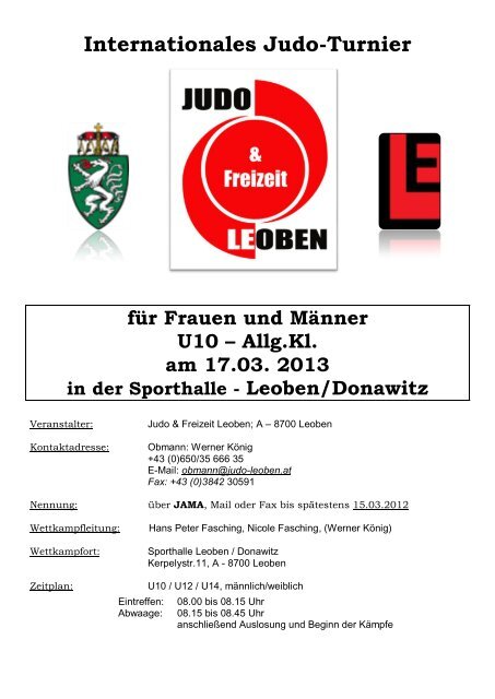Int. Turnier Leoben - Judo und Freizeit Leoben