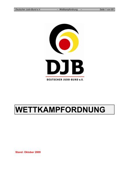 WETTKAMPFORDNUNG - Deutscher Judobund eV
