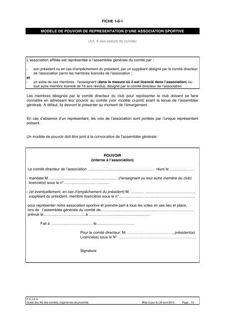 Pouvoir Et Procuration