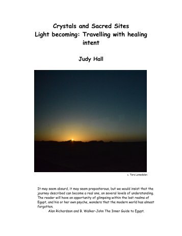 Crystals and Sacred Sites Lightbecoming - Judy Hall