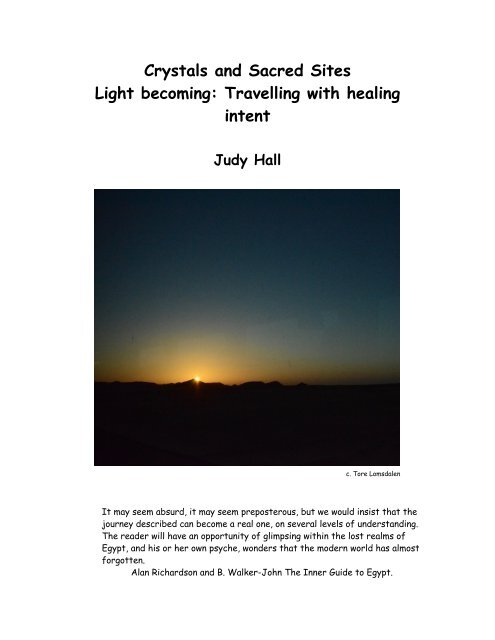 Crystals and Sacred Sites Lightbecoming - Judy Hall