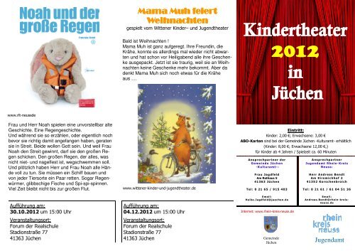 kindertheater flyer JÃ¼chen. 12 - Gemeinde JÃ¼chen