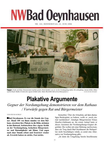 Plakative Argumente - Bad Oeynhausen