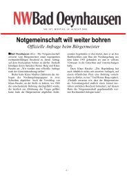 Notgemeinschaft will weiter bohren - Bad Oeynhausen