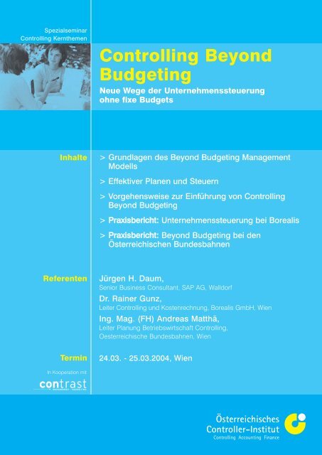 Controlling Beyond Budgeting - Juergen Daum