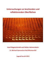 Untersuchungen an brechenden und reflektierenden Oberflächen