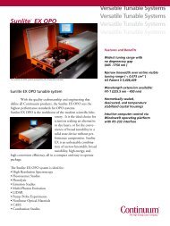 Sunlite EX OPO - Continuum Lasers