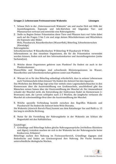 Arbeitsblatt Gruppe 2 (PDF) - Jugend ins Museum