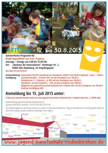 ARTCamp - Jugend-Kunstschule Rodenkirchen